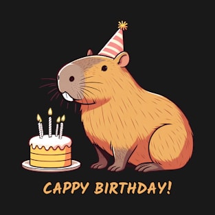 Cappy Capy Birthday Capybara T-Shirt