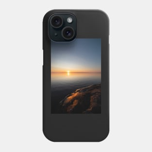 Calm serene sunrise lake scenery Phone Case