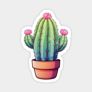 Floral Cactus Art Magnet