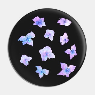 Little Hydrangea Watercolor Flowers Pin
