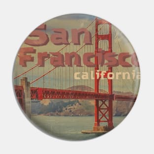 San Francisco Vintage Poster Pin