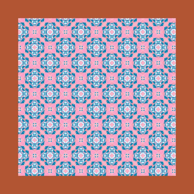 Soft geometric tiles pink and blue by Amalus-files