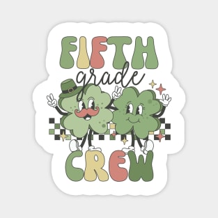 Retro 5th Grade Teacher St Patricks Day Teaching Squad Magnet