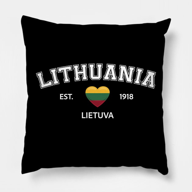 Lithuania Pillow by SunburstGeo