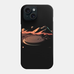 turntable space base on mars Phone Case