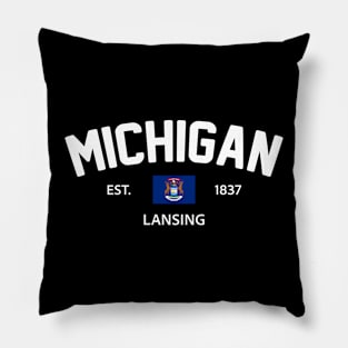 Michigan Collegiate Preppy Pillow