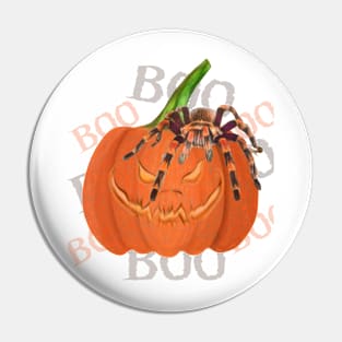 Halloween Pumpkin & Spider Design Pin