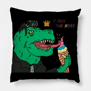 T rex eating ice cream Pillow