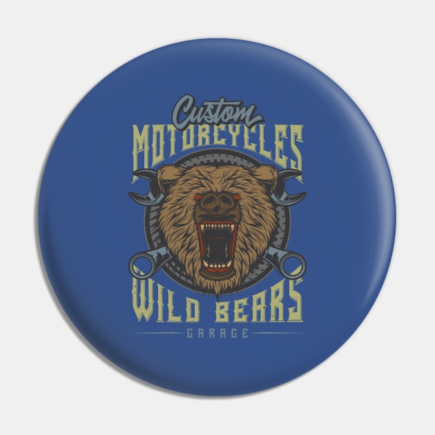 Motorcycles Wild Bear Biker Pin by Hariolf´s Mega Store