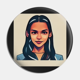 Alexandria Ocasio Cortez | Comics Style Pin