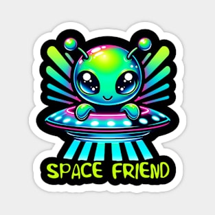 Space Friend Neon Kawaii Alien Intergalactic UFO Magnet