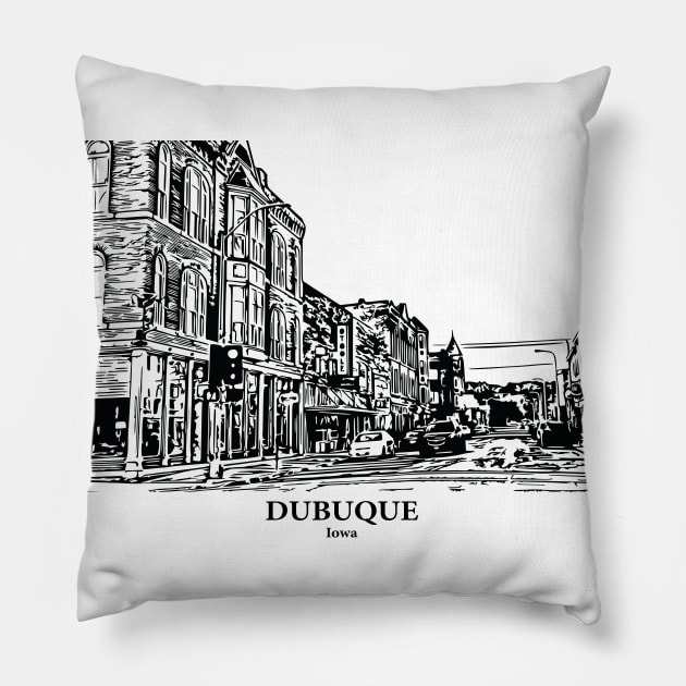 Dubuque - Iowa Pillow by Lakeric