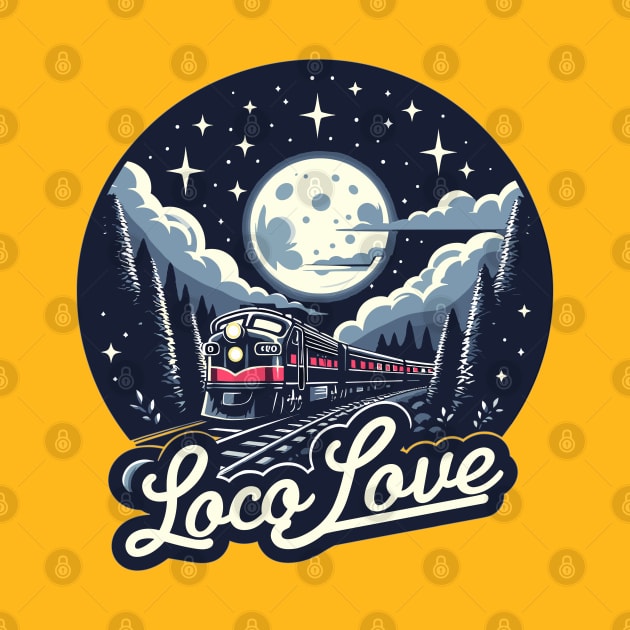 Train Vintage, Loco Love by Vehicles-Art