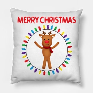 Cute Christmas Reindeer Pillow