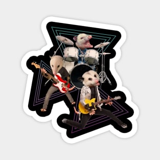 Possum Rock Band Funny Magnet