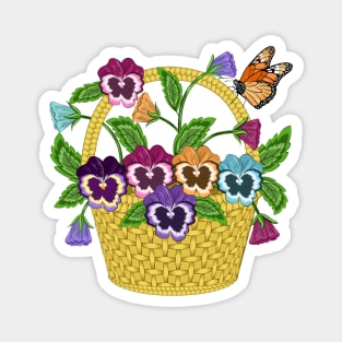 Floral Basket Magnet