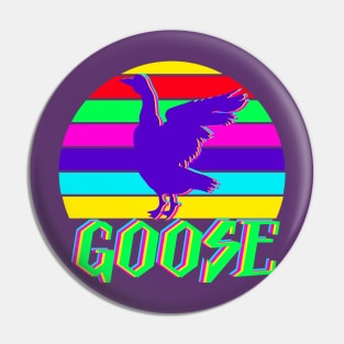 GOOSE 80s Neon Retro Vintage Sunset Pin