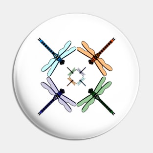 Colorful Dragonfly Pattern Illustration Pin