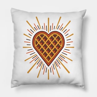 small heart shaped norwegian waffle Pillow