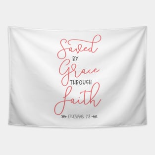 Saved by grace through faith Tapestry