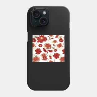 Field of Bees in Red Flowers Phone Case