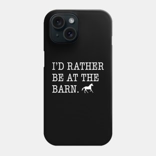 equestrian barn life horse Phone Case