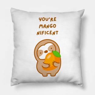 You’re Magnificent Mango Sloth Pillow