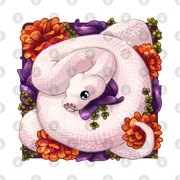 Snake in flowers by NatureDrawing