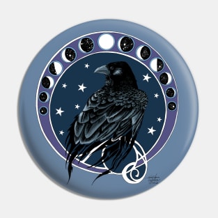 Raven Moon Pin