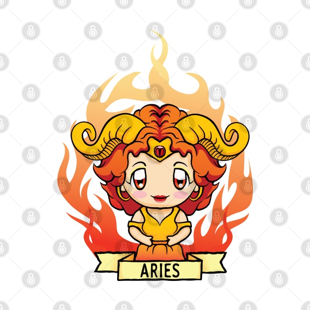 Aries Zodiac Girl by Sweet Kawaii