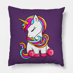 Cute Magical Unicorn Girly Sparkle Pillow