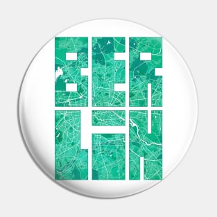 Berlin, Germany City Map Typography - Watercolor Pin