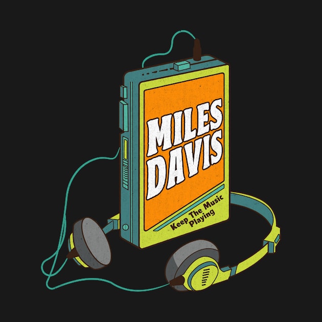 Miles Davis / Retro Walkman Design / Retro Music Art by EliseOB