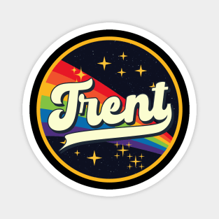 Trent // Rainbow In Space Vintage Style Magnet