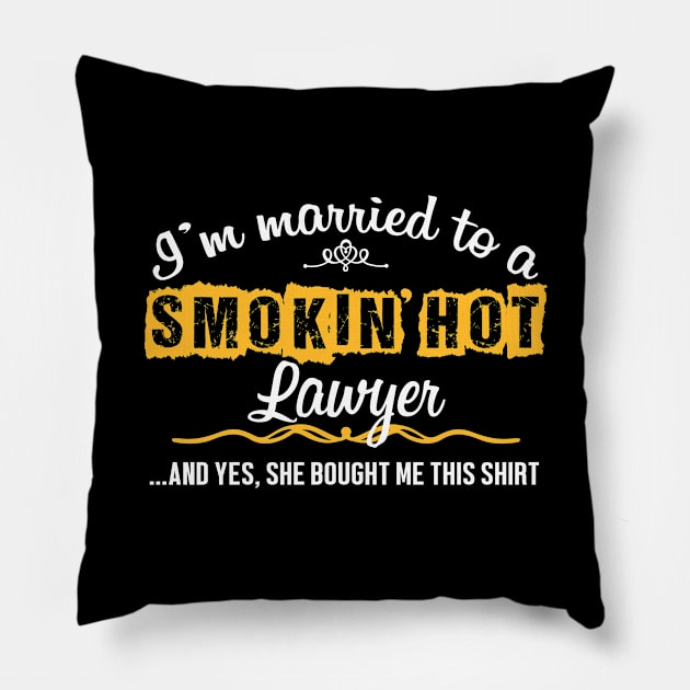 For Lawyer's Husband Funny Gift Pillow by divawaddle