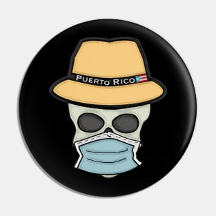 Boricua Skull Pin