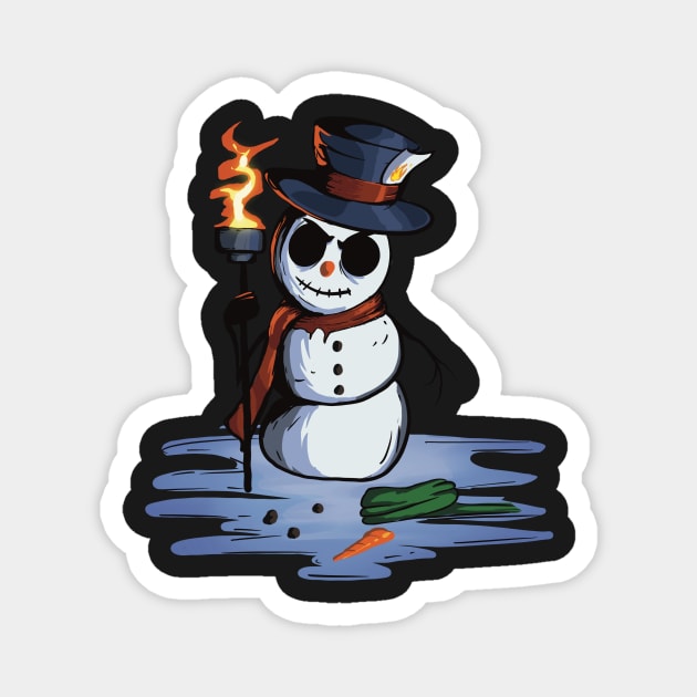 Snow No Mercy (Angry Snowman) Magnet by Owl-Syndicate