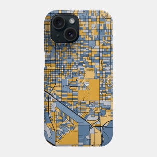 Tucson Map Pattern in Blue & Gold Phone Case