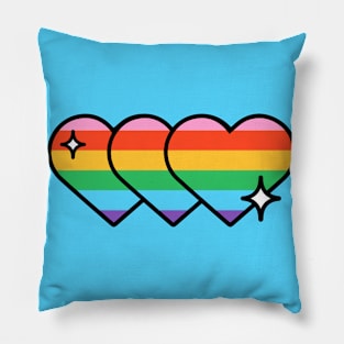 Rainbow Pride Hearts Pillow