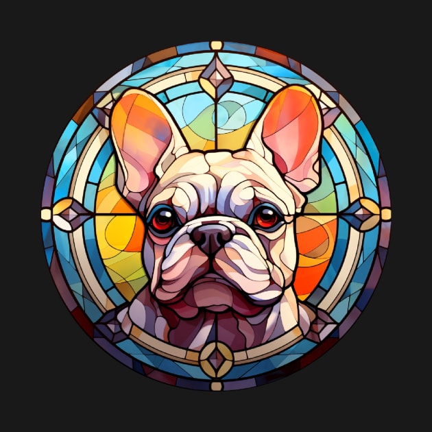 Stained Glass Frenchie French Bulldog by Pixelchicken