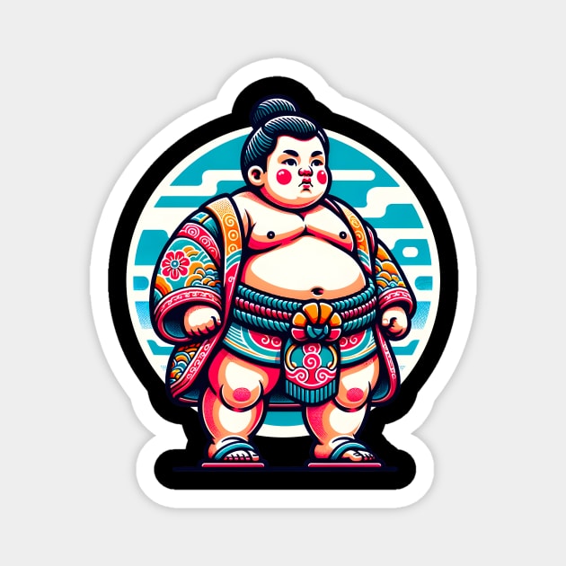 Sumo Wrestler Magnet by Moniato