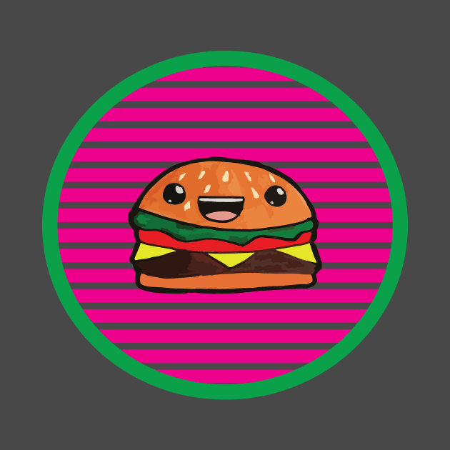 Cartoon Burger Summer Fun by spiralrewind