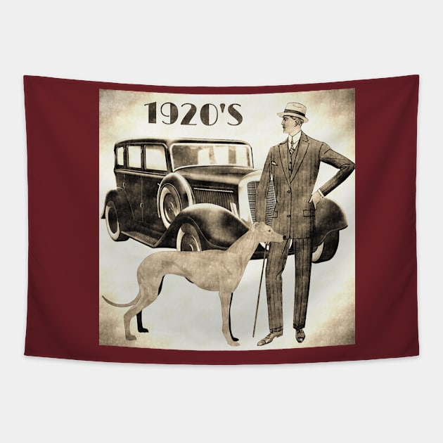 1920s Gentleman Sepiatone Tapestry by STYLISH CROWD TEES