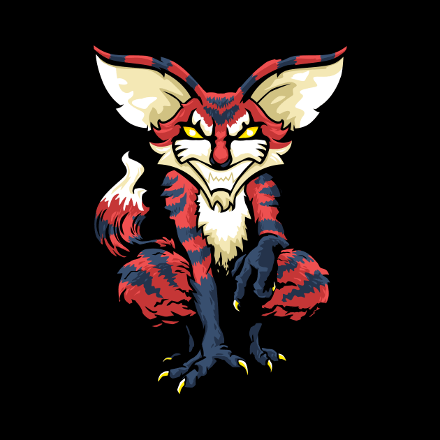 Red Tiger Gremlin Fox by djkopet
