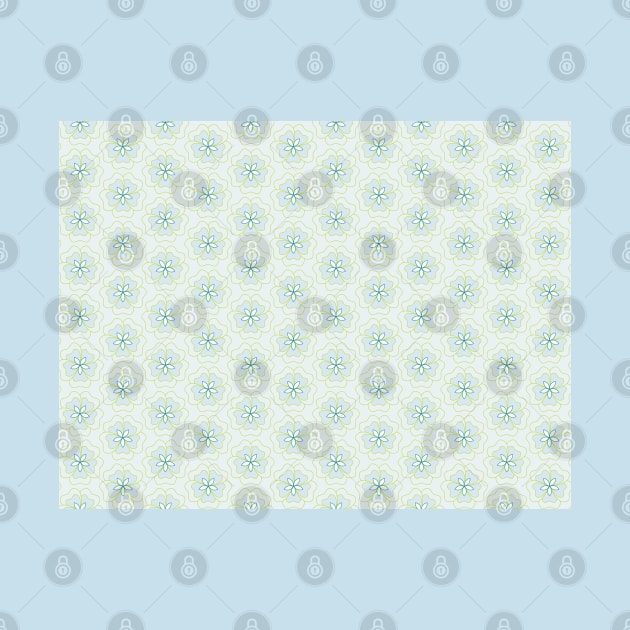 Green and blue flowers seamless pattern by marufemia