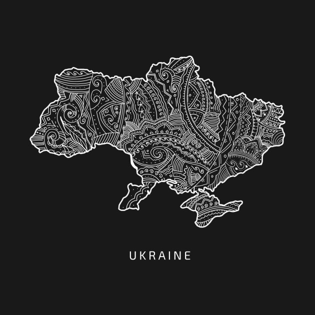 Ukrainian map decorative by PeachAndPatches