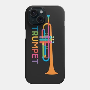 Vibrant Trumpet in Rainbow Colors Phone Case