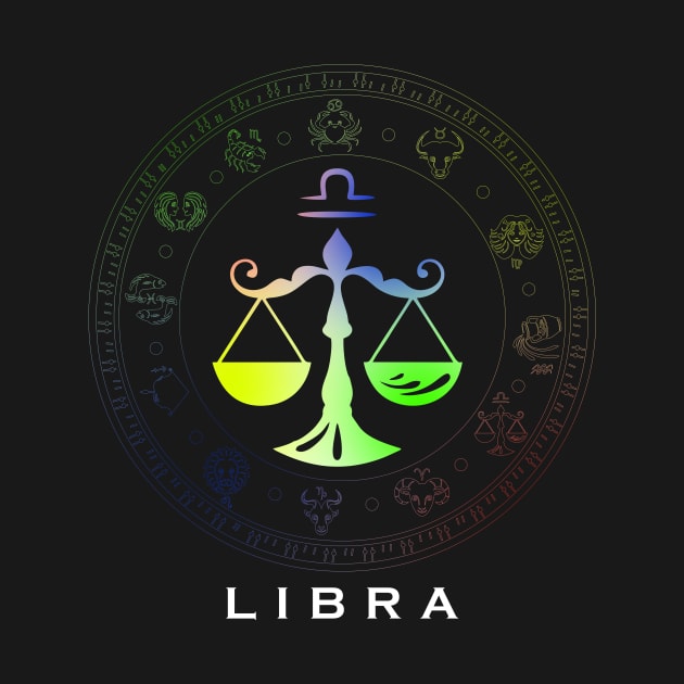 Zodiac sign Libra T-shirt by Emotiondesign