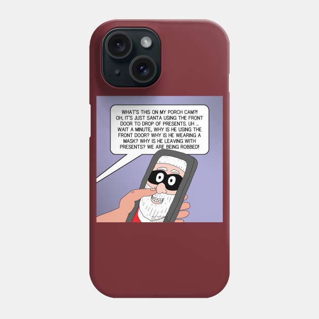 Front Porch Santa Security Camera Phone Case by OutToLunch