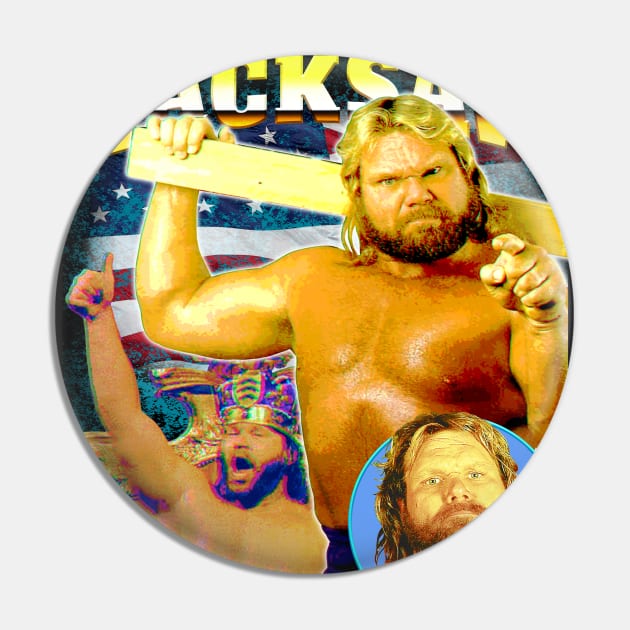 Hacksaw Duggan bootleg Pin by RetroVania